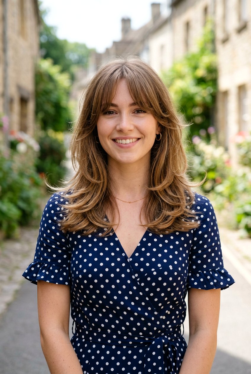 20 Modern Layered Haircut with Curtain Bangs Ideas to Try