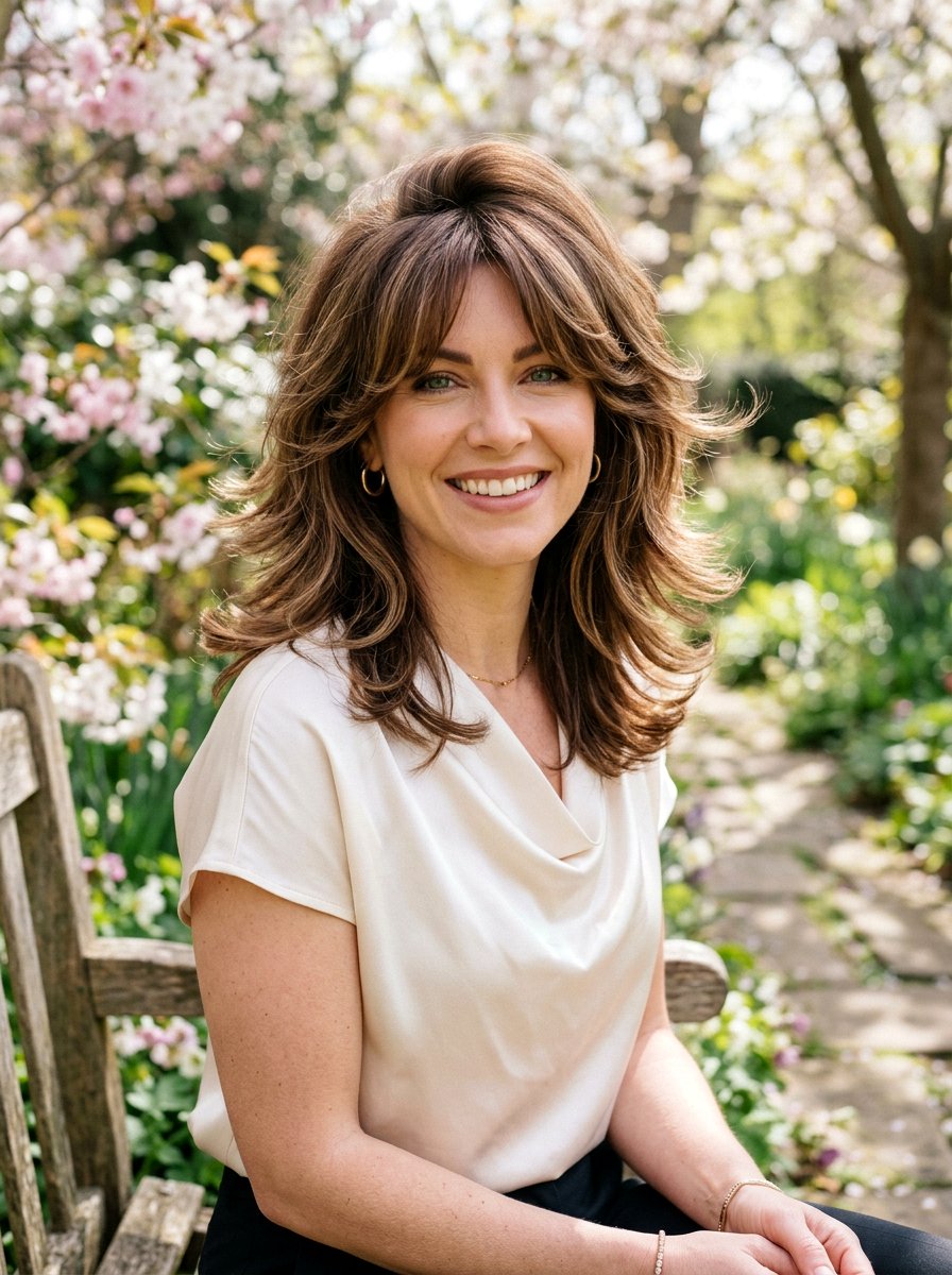 Feathered Layered Shoulder Length Haircut - 20 layered shoulder length haircut with texture - 20 layered shoulder length haircut with texture