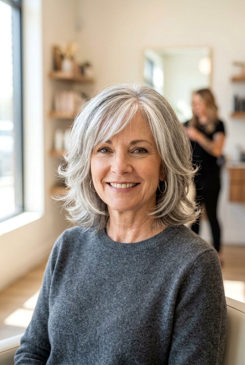Feathered Layers - 20 rejuvenating hairstyles for women over 50 - 20 rejuvenating hairstyles for women over 50