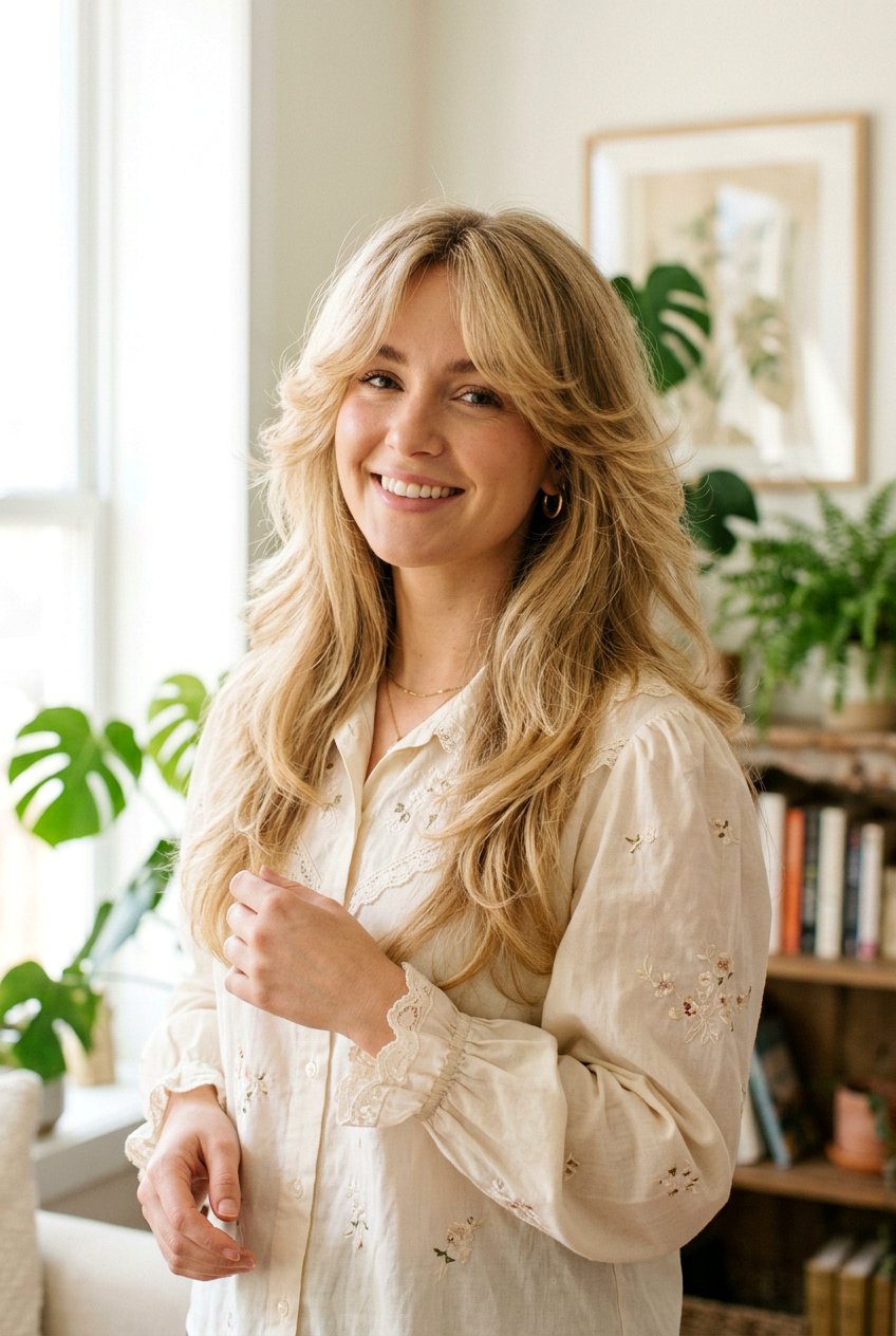 Feathered Layers - 20 haircut for frizzy hair women - 20 haircut for frizzy hair women