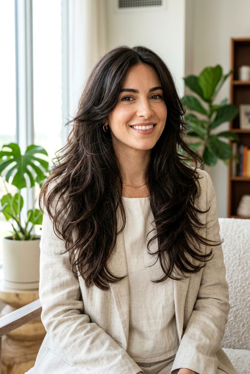 Feathered Layers For Thick Hair - 20 70s feathered haircut for long hair - 20 70s feathered haircut for long hair