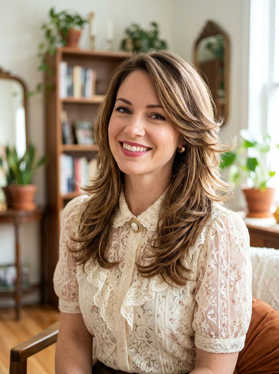 Feathered Layers Haircut - 20 winter haircut trends for women - 20 winter haircut trends for women