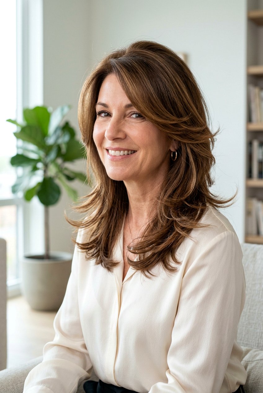 Feathered Layers Medium Cut - 20 haircuts for thinning crown - 20 haircuts for thinning crown