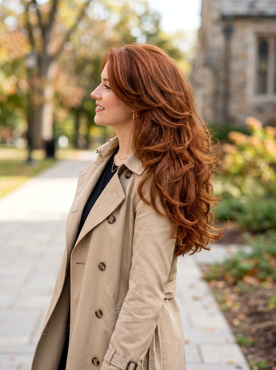 Feathered Layers on Waist Length Hair - 20 waist length layered haircut - 20 waist length layered haircut