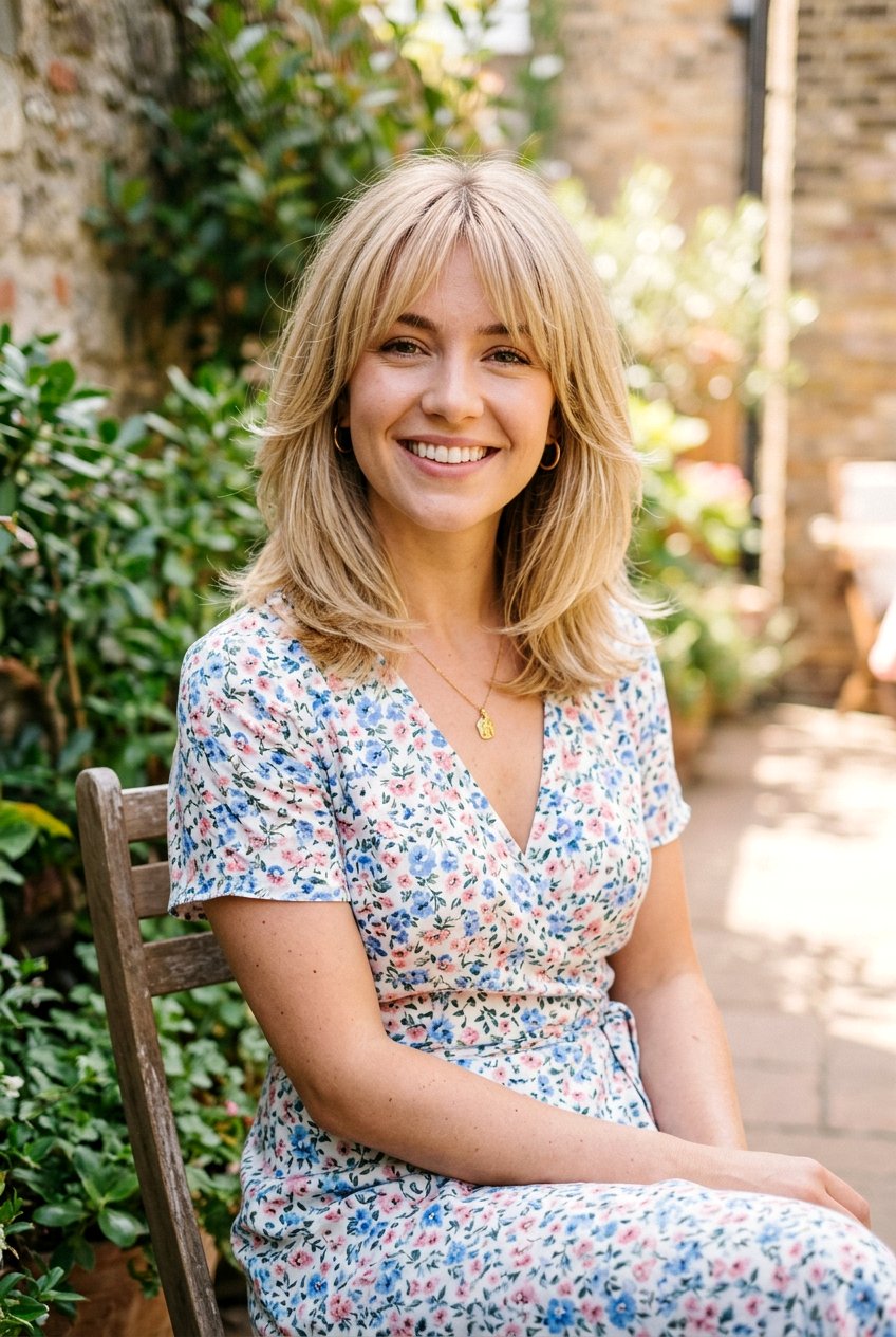 Feathered Lob For Fine Hair - 20 feathered bangs for older women - 20 feathered bangs for older women