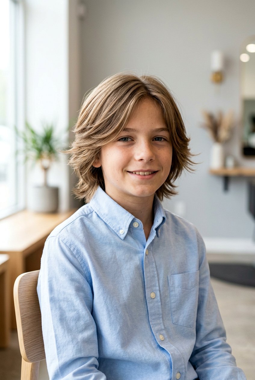 Feathered Long Layers - 20 long haircut for boys with straight hair - 20 long haircut for boys with straight hair