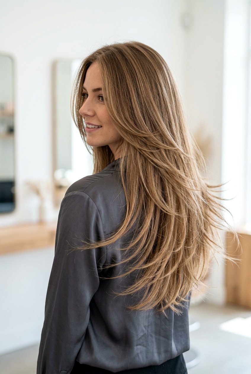 Feathered Long Straight Hair - 20 straight hairstyles for long hair - 20 straight hairstyles for long hair