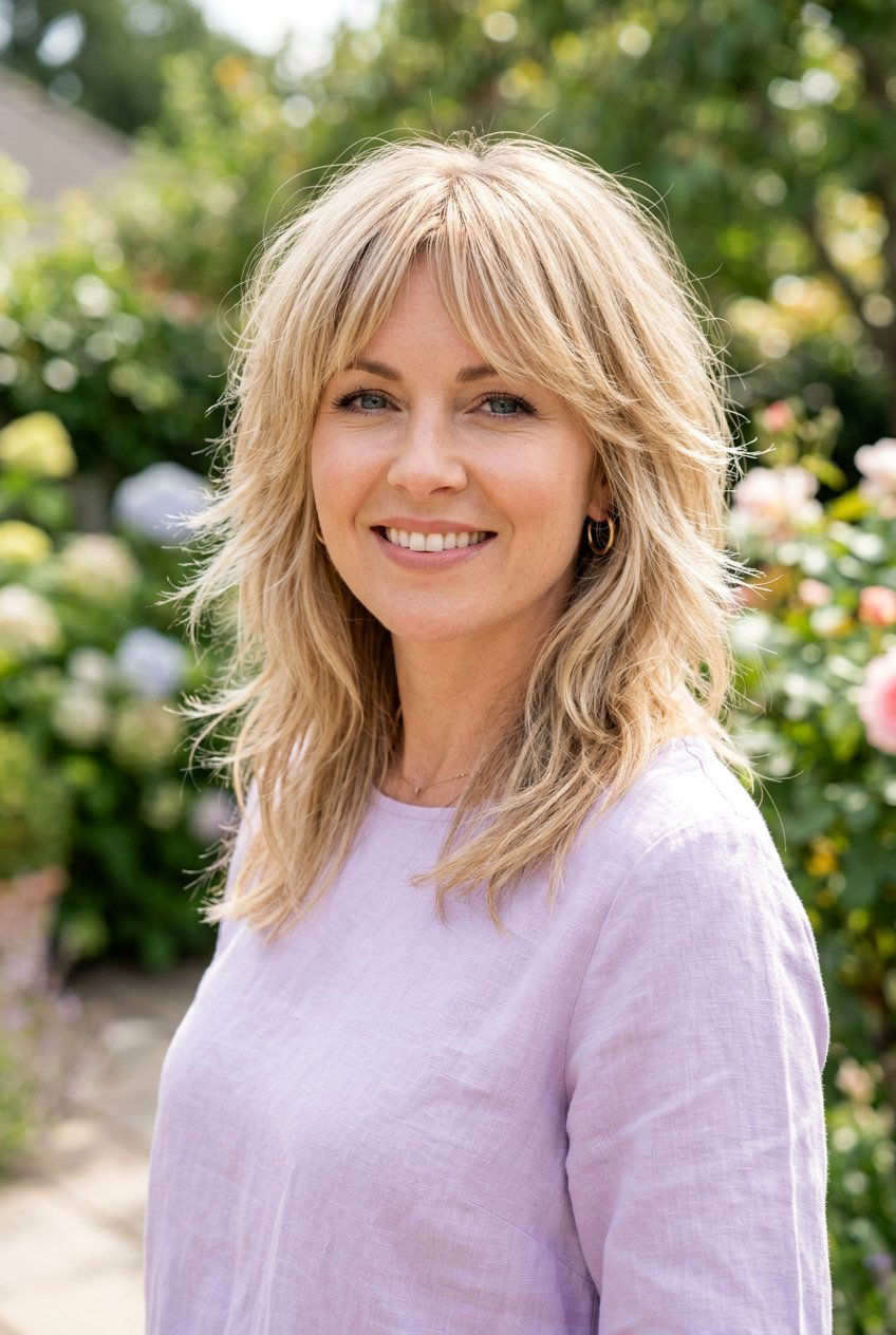 Feathered Mom Shag Haircut Medium Hair - 20 mom shag haircut for medium hair - 20 mom shag haircut for medium hair