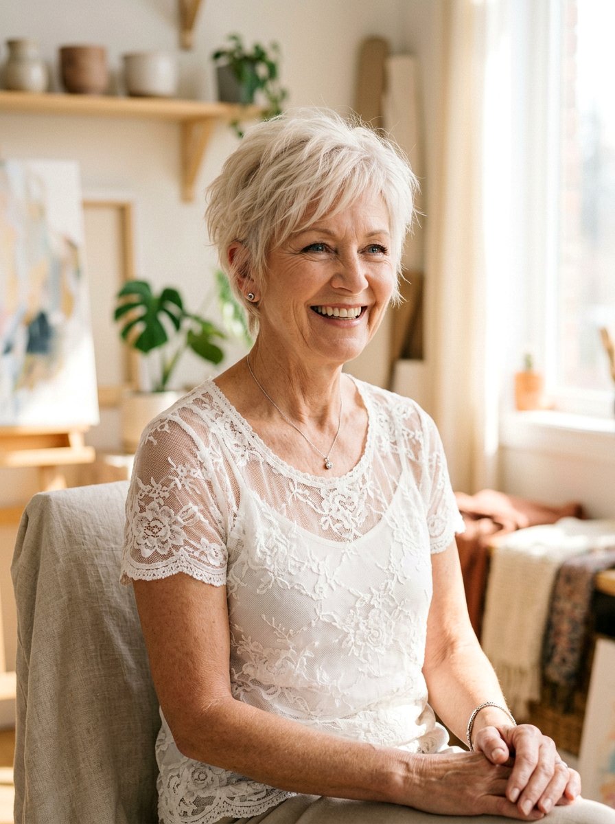 Feathered Pixie - 20 pixie cut for mature fine hair - 20 pixie cut for mature fine hair