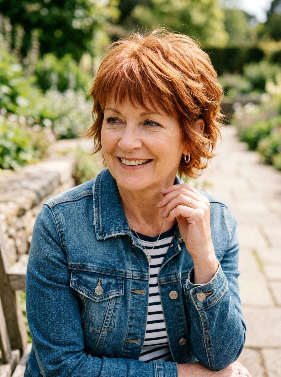 Feathered Pixie Bob Hybrid - 20 short feathered bob for women over 60 - 20 short feathered bob for women over 60