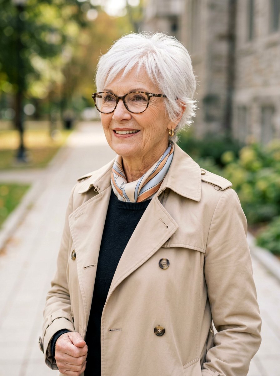 Feathered Pixie Cut - 20 pixie cut for women over 70 with glasses - 20 pixie cut for women over 70 with glasses