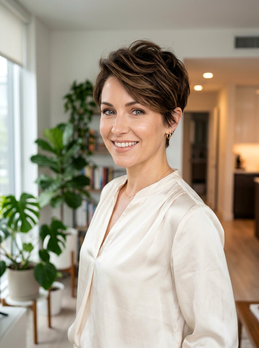 Feathered Pixie Cut - 20 volume haircut for thinning hair women - 20 volume haircut for thinning hair women