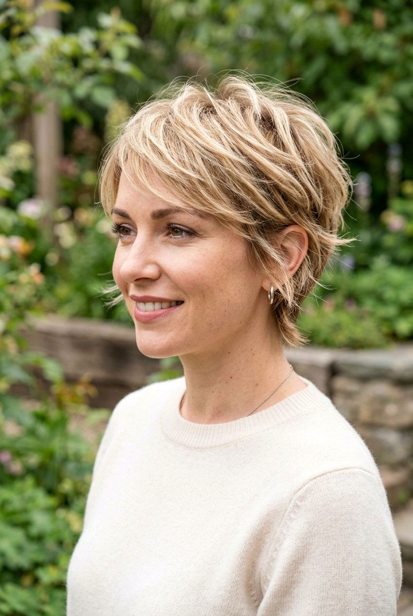 Feathered Pixie Thin Hair - 20 short haircuts for thin hair - 20 short haircuts for thin hair