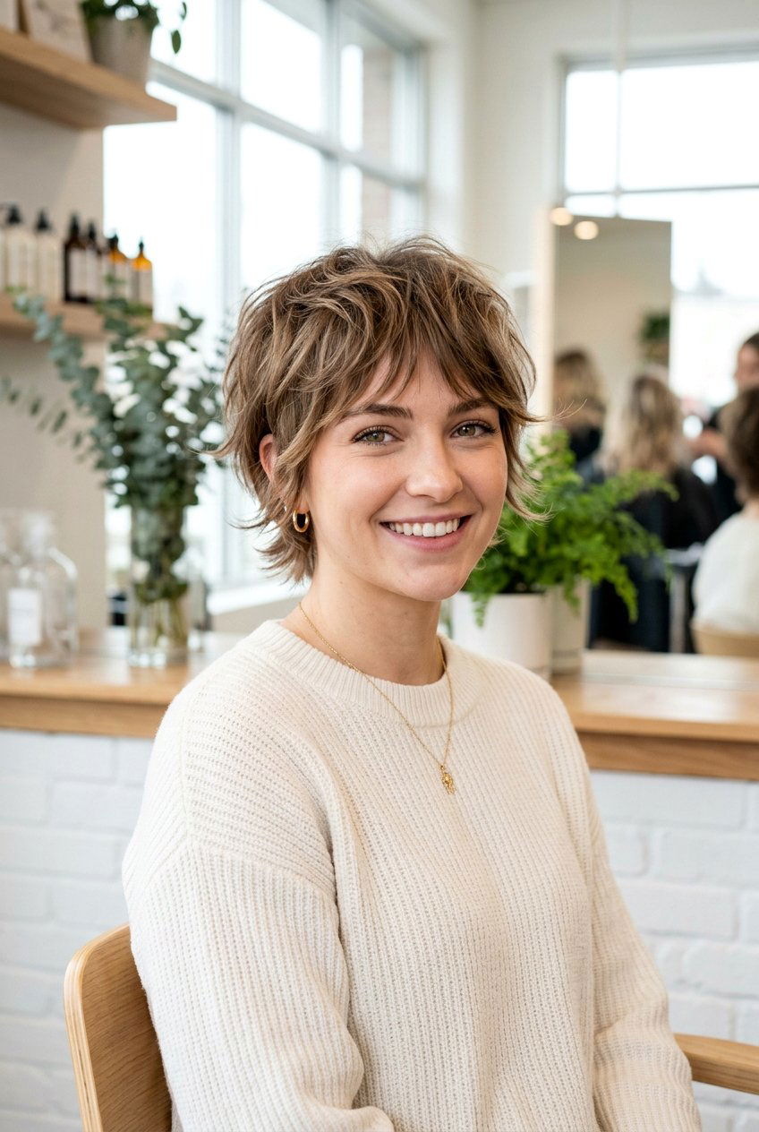 Feathered Pixie With Temple Layers - 20 face framing layers haircut - 20 face framing layers haircut