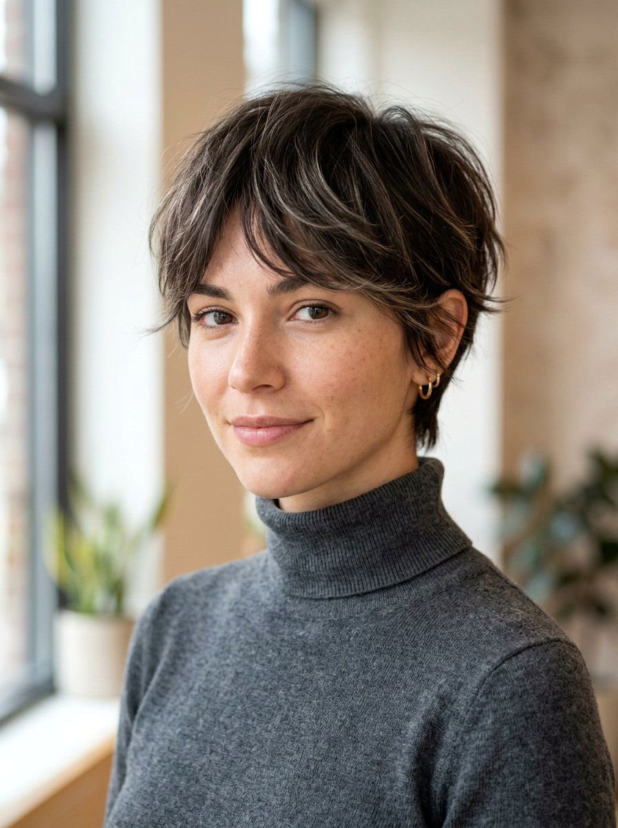 Feathered Razor Cut Crop - 20 short razor haircut for women - 20 short razor haircut for women