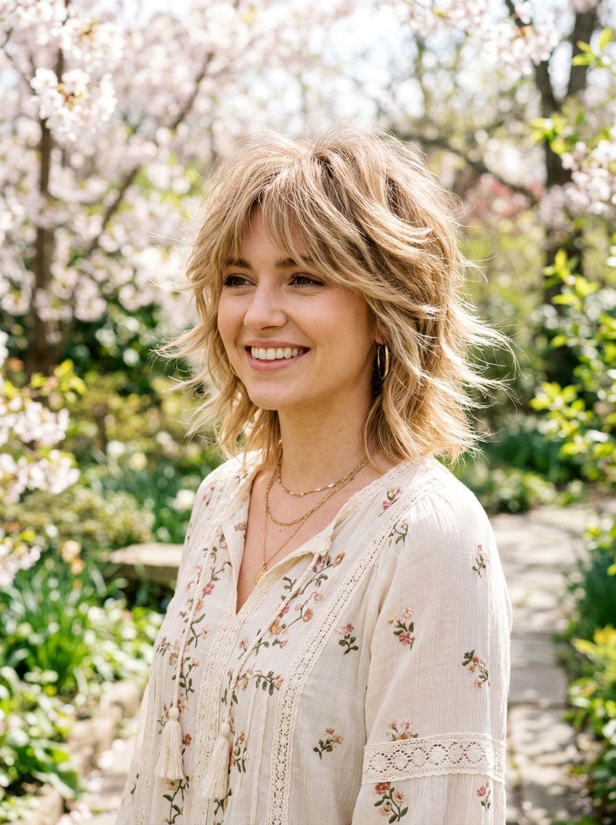 Feathered Shag Haircut - 20 trendy haircut for college girls 2026 - 20 trendy haircut for college girls 2026