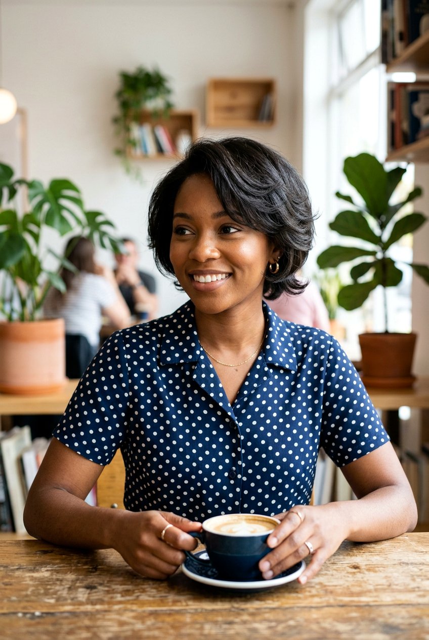 Feathered Short Bob - 20 black women short bob haircut ideas - 20 black women short bob haircut ideas
