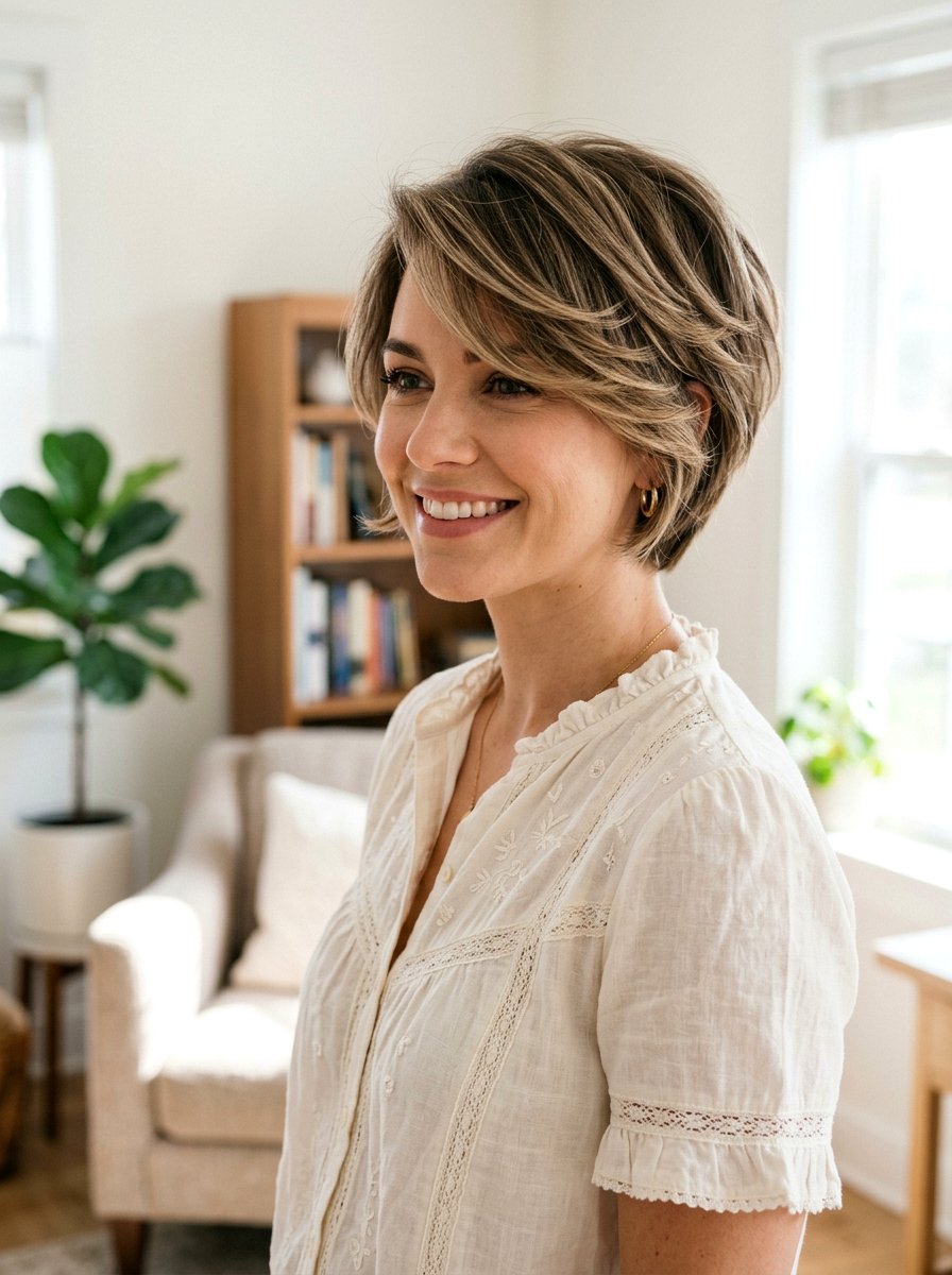 Feathered Short Haircut - 20 short haircut ideas for women - 20 short haircut ideas for women