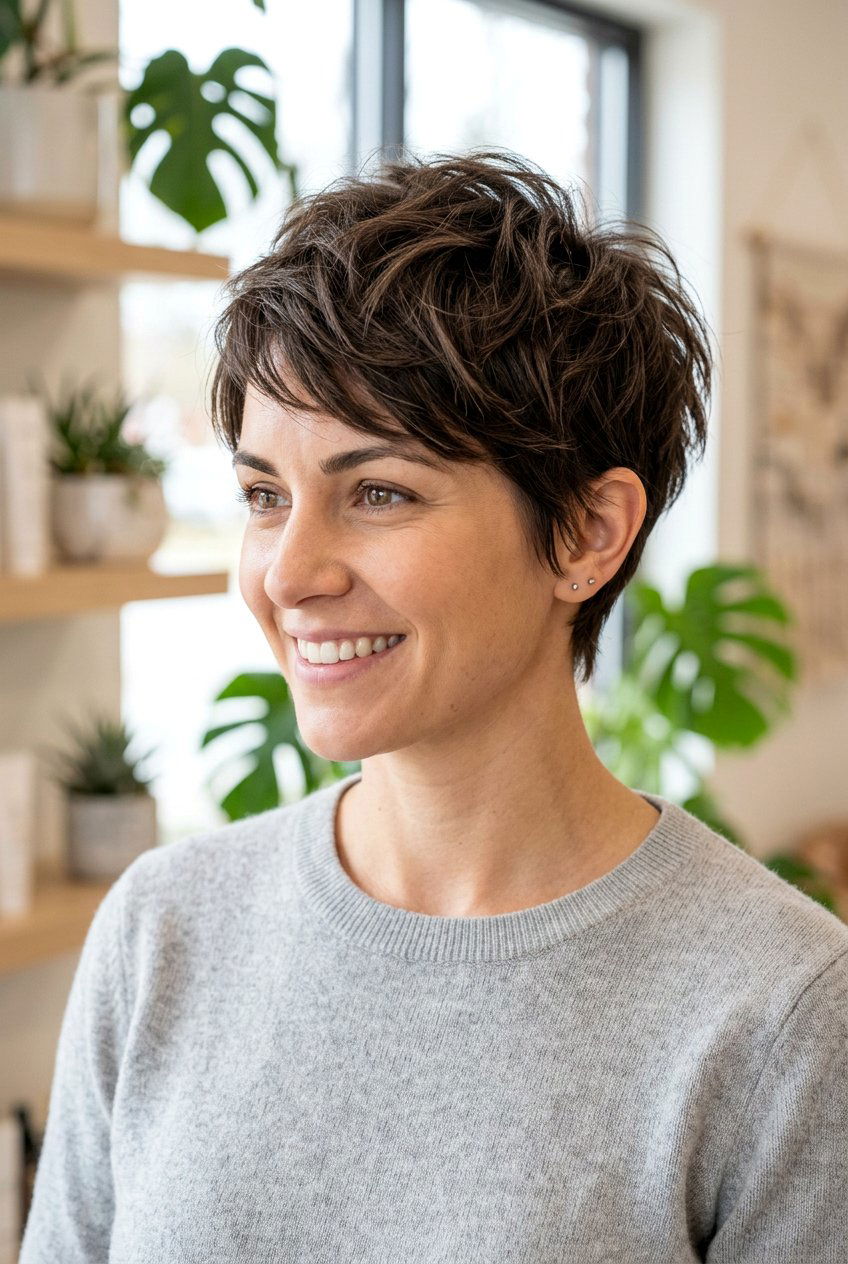 Feathered Short Pixie For Thick Hair - 20 feathered short pixie haircut - 20 feathered short pixie haircut