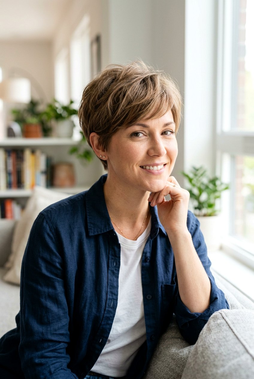 Feathered Short Pixie With Crown Volume - 20 feathered short pixie haircut - 20 feathered short pixie haircut