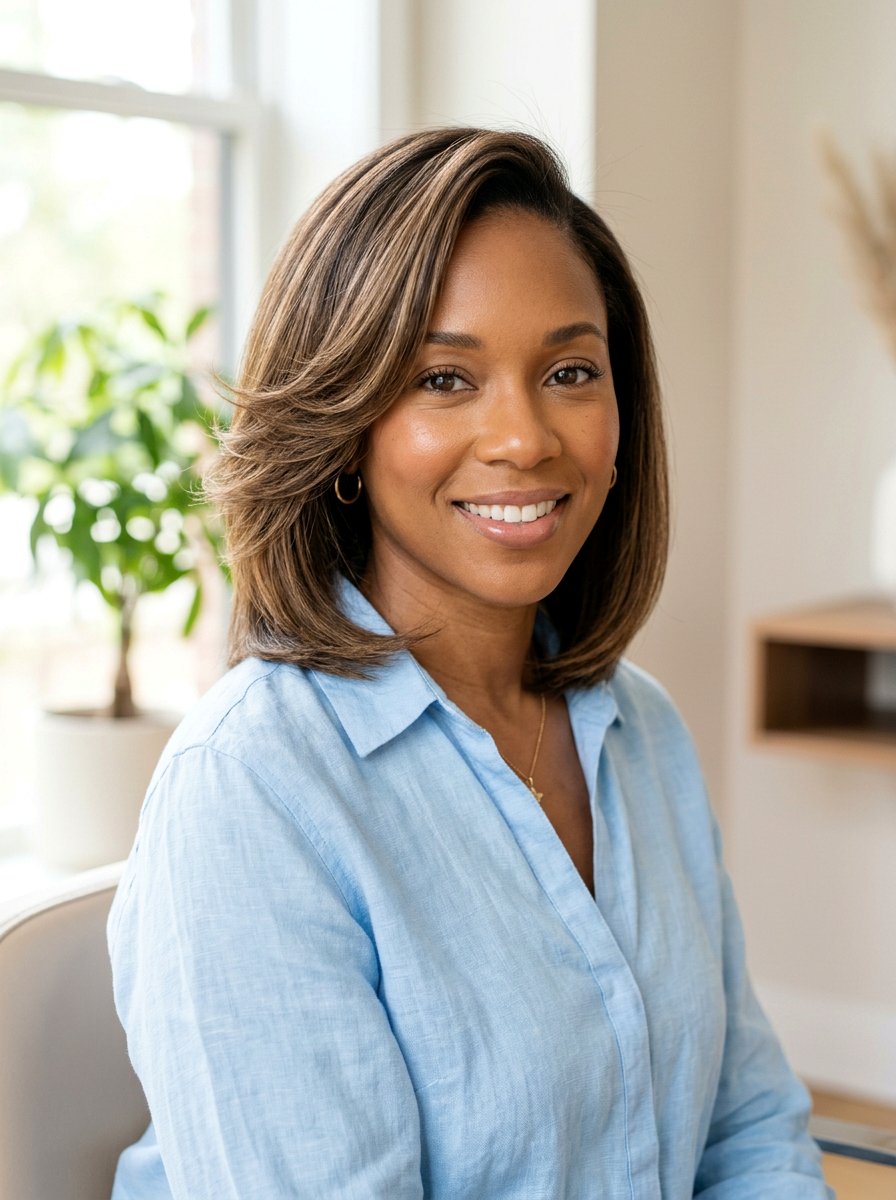 Feathered Silk Press Bob - 20 silk press bob hairstyle - 20 silk press bob hairstyle