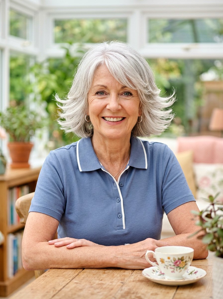 Feathered Silver Bob Haircut - 20 older women silver bob ideas - 20 older women silver bob ideas