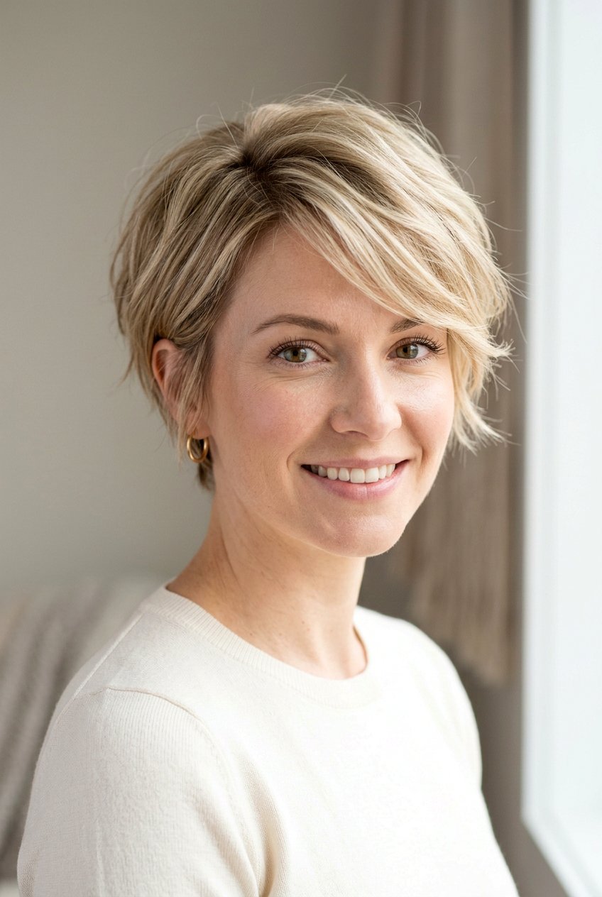 Feathered Textured Pixie - 20 textured pixie haircut - 20 textured pixie haircut