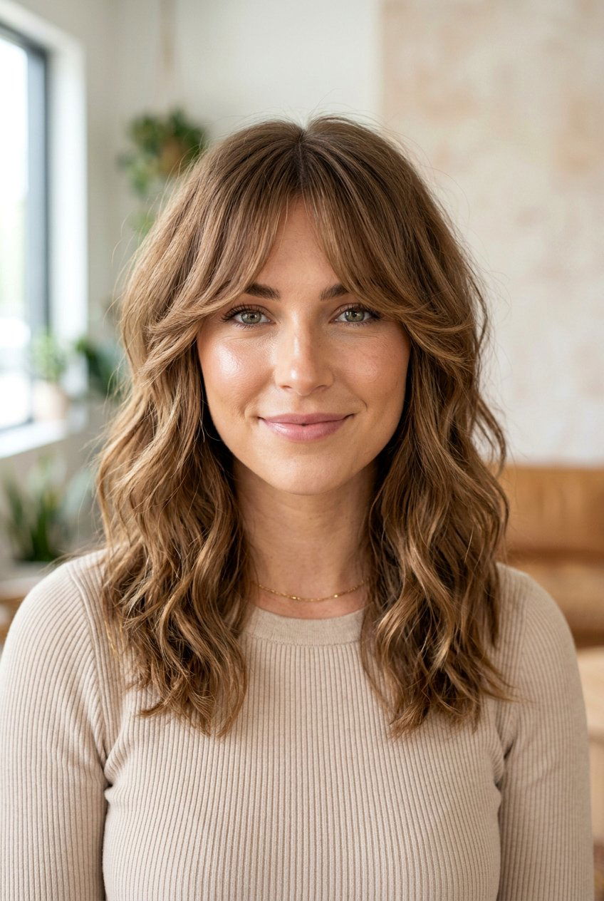 Feathered curtain bangs - 20 feathered hairstyles - 20 feathered hairstyles