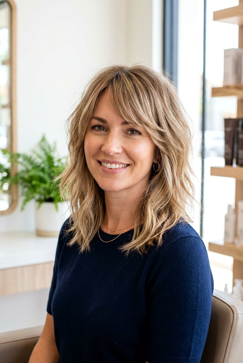 Feathered lob haircut - 20 feathered haircuts for medium hair - 20 feathered haircuts for medium hair