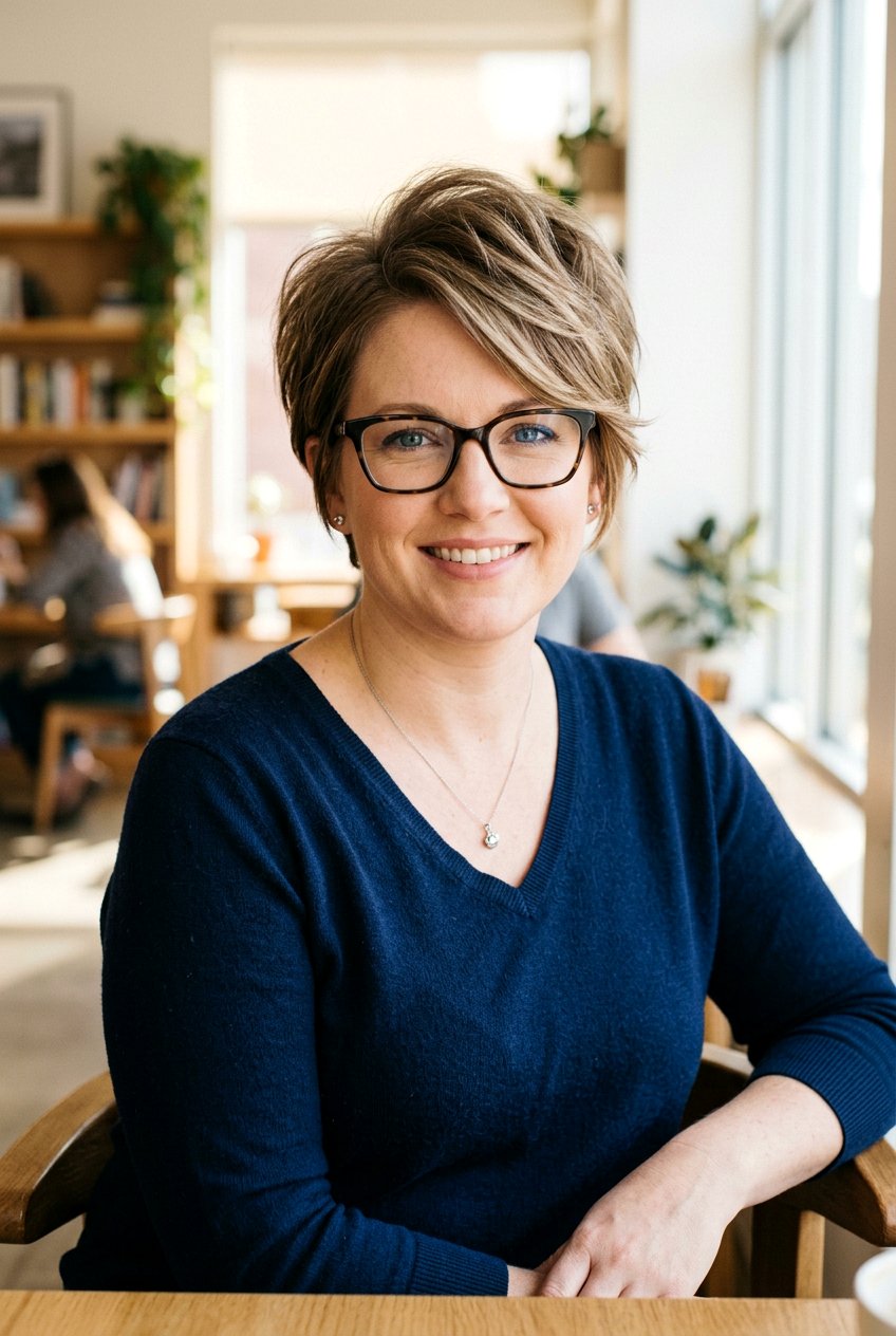 Feathered pixie for round face with glasses - 20 feathered pixie for women with glasses - 20 feathered pixie for women with glasses