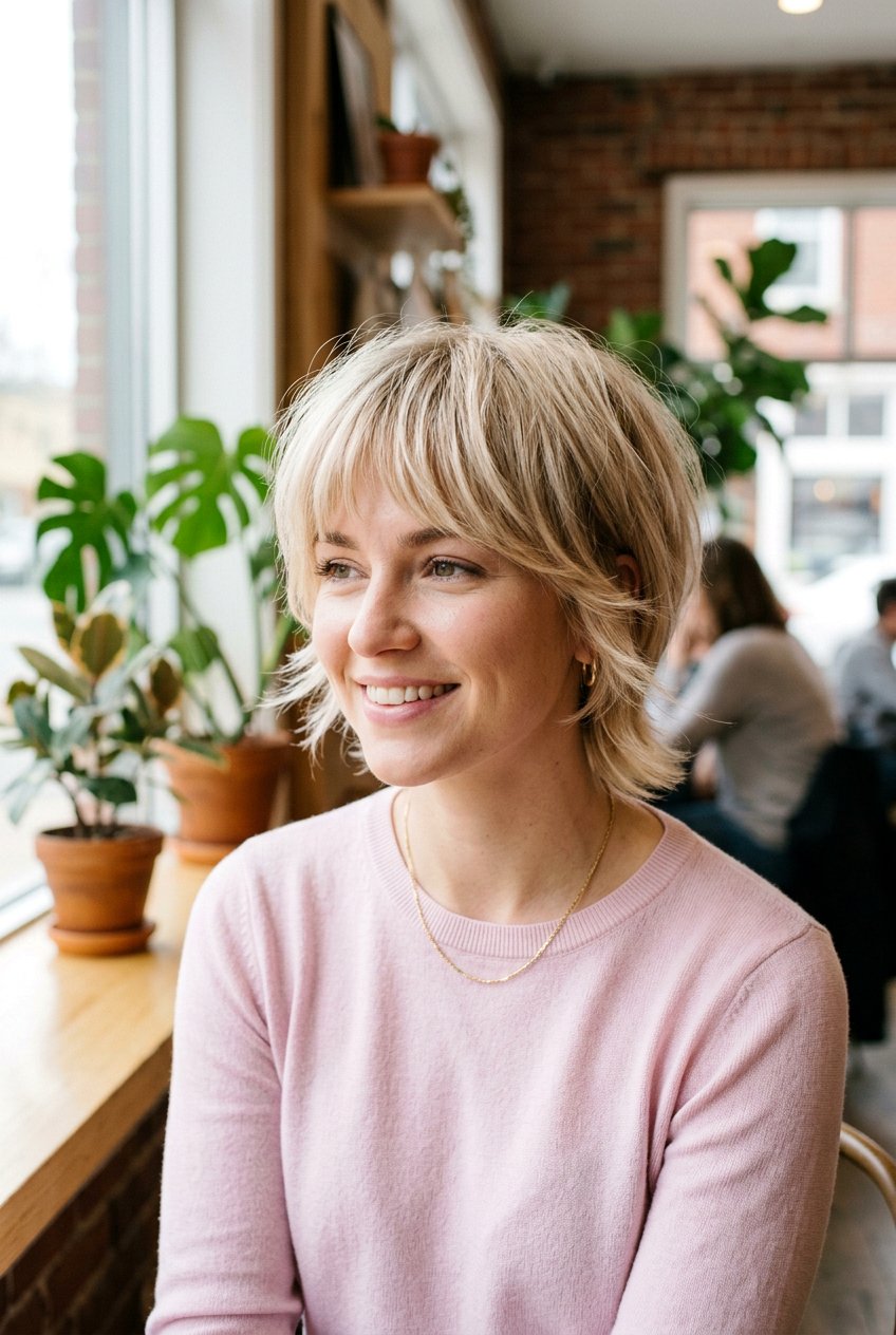 Feathery Blonde Bowl Cut For Women - 20 bowl cut haircut for women - 20 bowl cut haircut for women