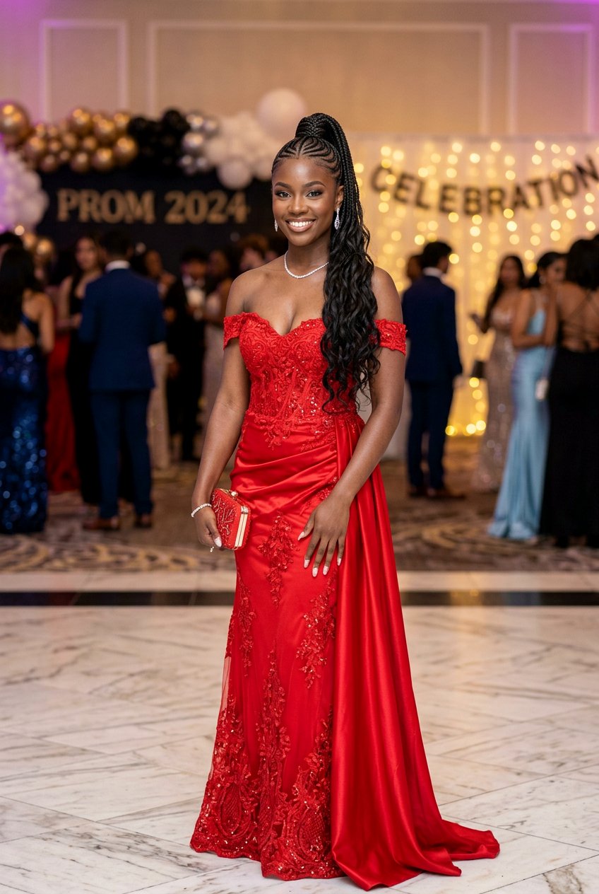 Feed In Braids Ponytail - 20 black women prom braid styles - 20 black women prom braid styles