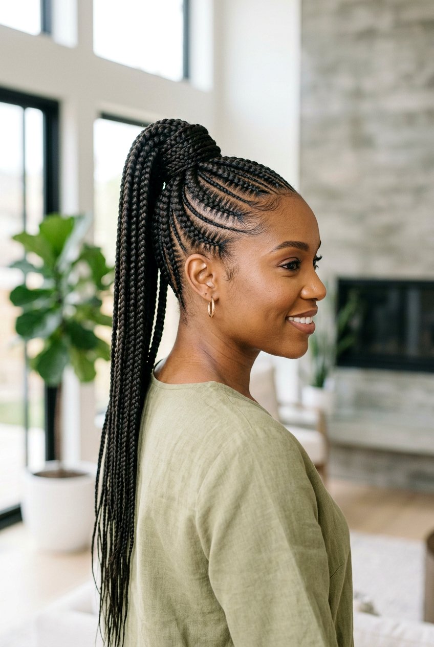 Feed In Braids Ponytail - 20 feed in braids hairstyles - 20 feed in braids hairstyles