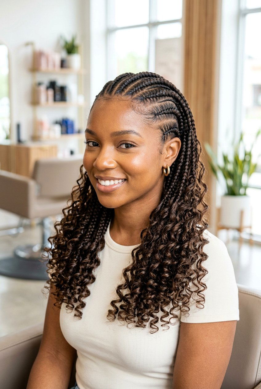 Feed In Braids With Curly Ends - 20 feed in braids hairstyles - 20 feed in braids hairstyles