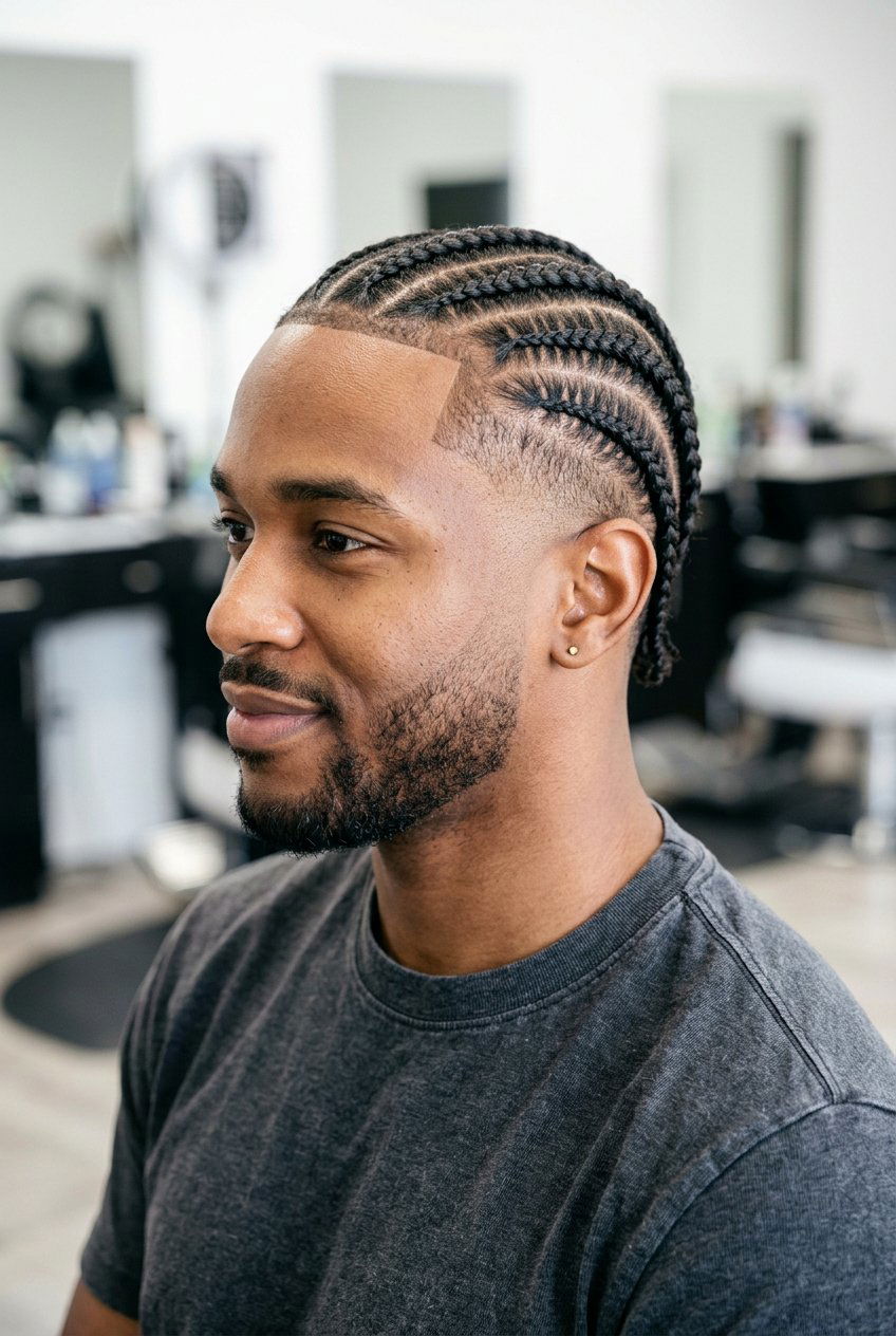 Feed In Cornrows - 20 cornrows with taper fade men - 20 cornrows with taper fade men