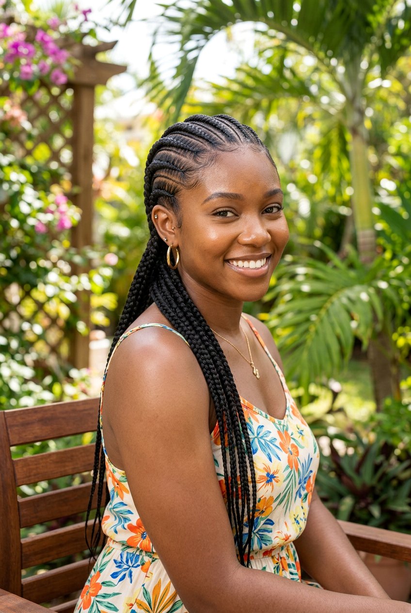Feed In Cornrows - 20 braided hairstyle for humid weather - 20 braided hairstyle for humid weather