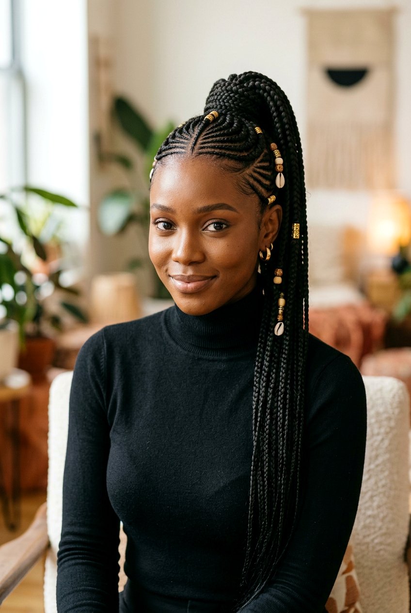 Feed In Fulani Ponytail Braids - 20 fulani ponytail braids - 20 fulani ponytail braids