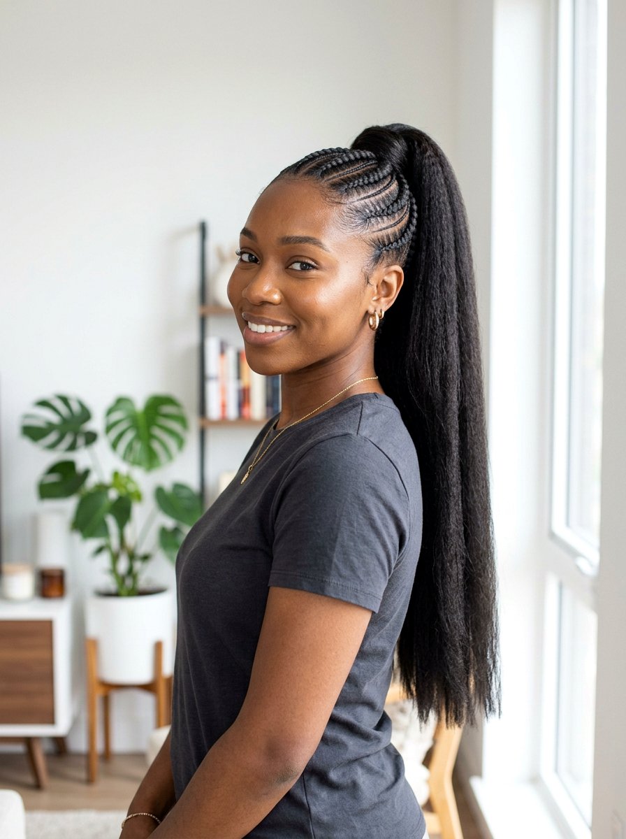 Feed In Sleek Ponytail For Black Women - 20 sleek ponytail for black women - 20 sleek ponytail for black women