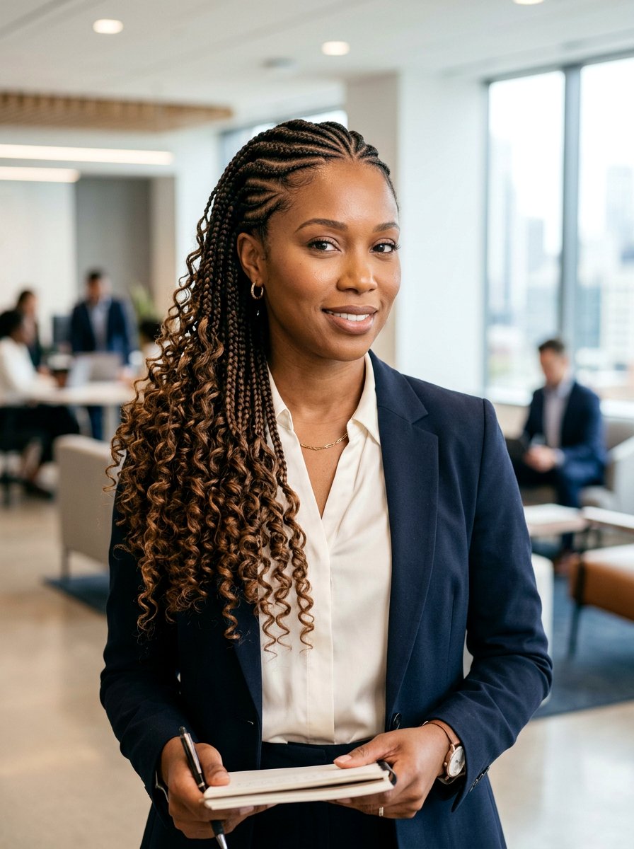 Feed in tribal braids with curly ends - 20 tribal braids with curls - 20 tribal braids with curls