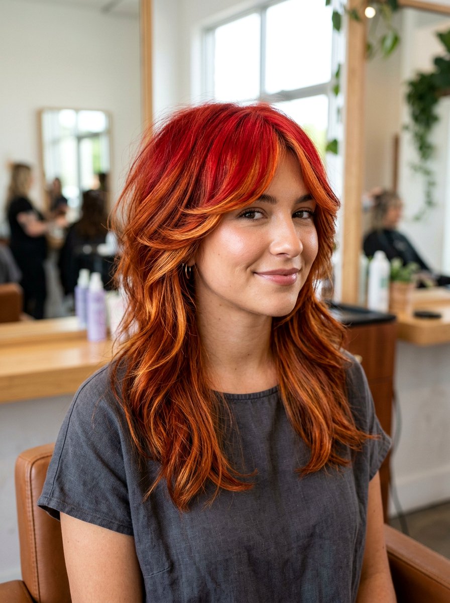 Fiery Copper Butterfly Haircut - 20 copper butterfly haircut color ideas - 20 copper butterfly haircut color ideas