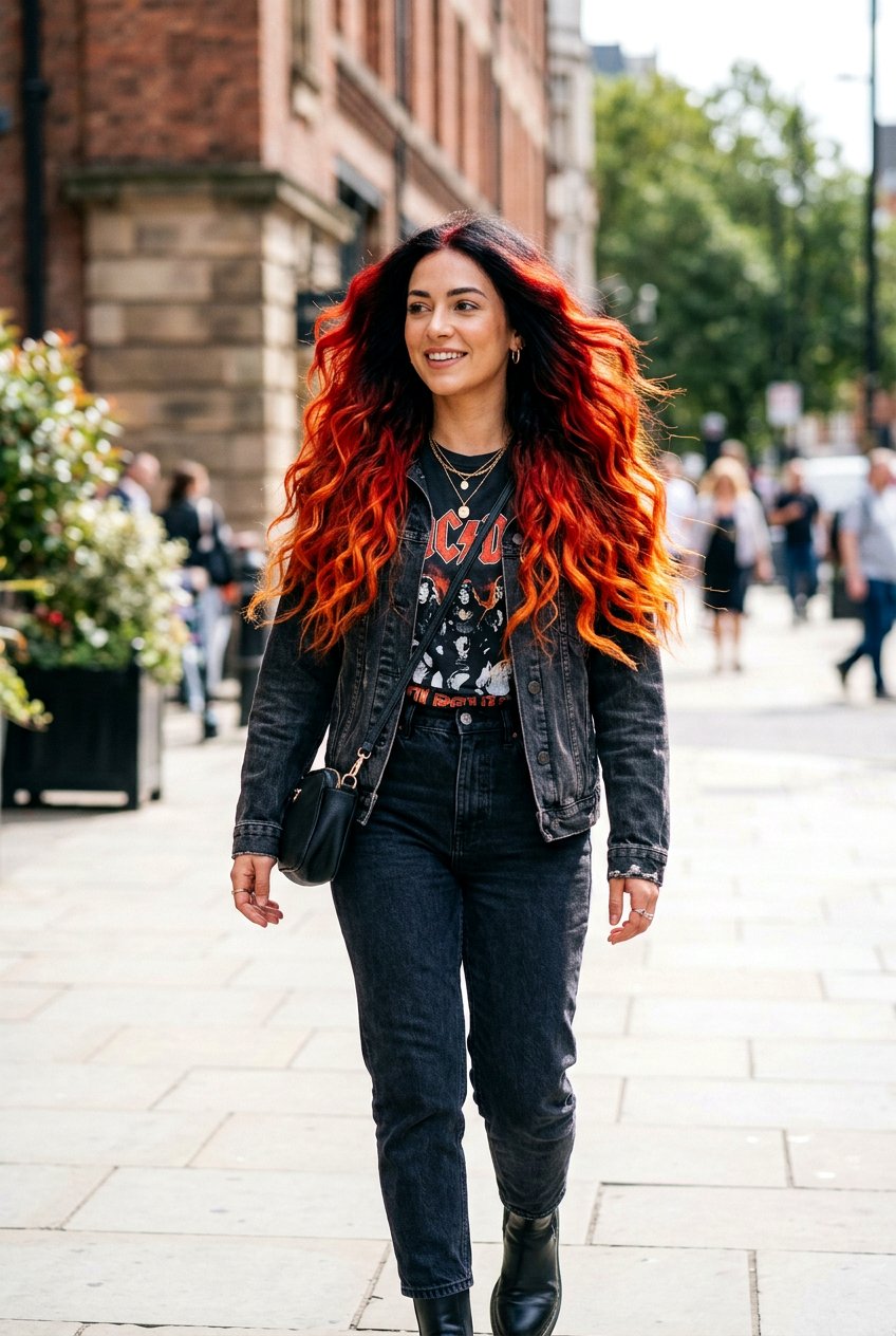 Fiery Red Balayage on Black Hair - 20 red balayage on black hair - 20 red balayage on black hair