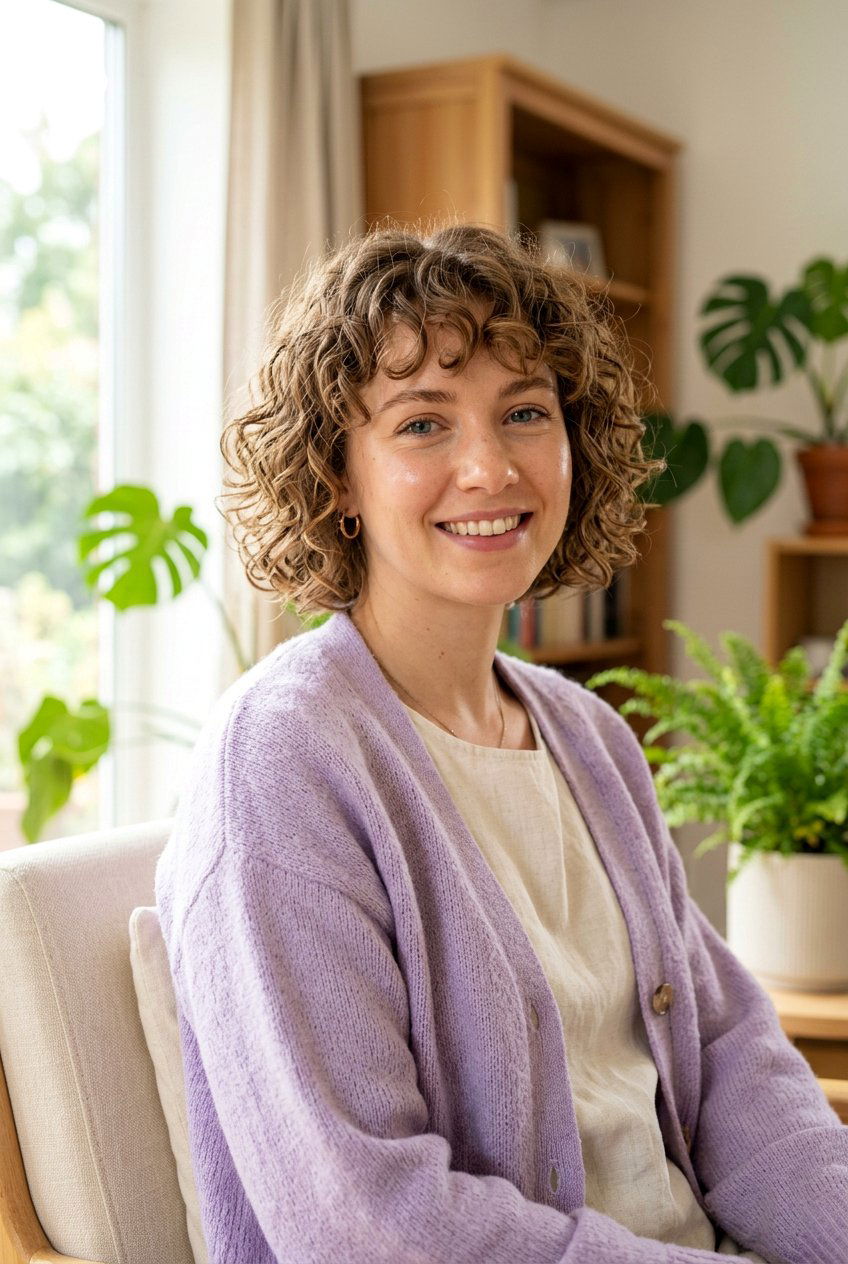 Fine Curly Bob With Light Bangs - 20 mature curly bob with bangs - 20 mature curly bob with bangs