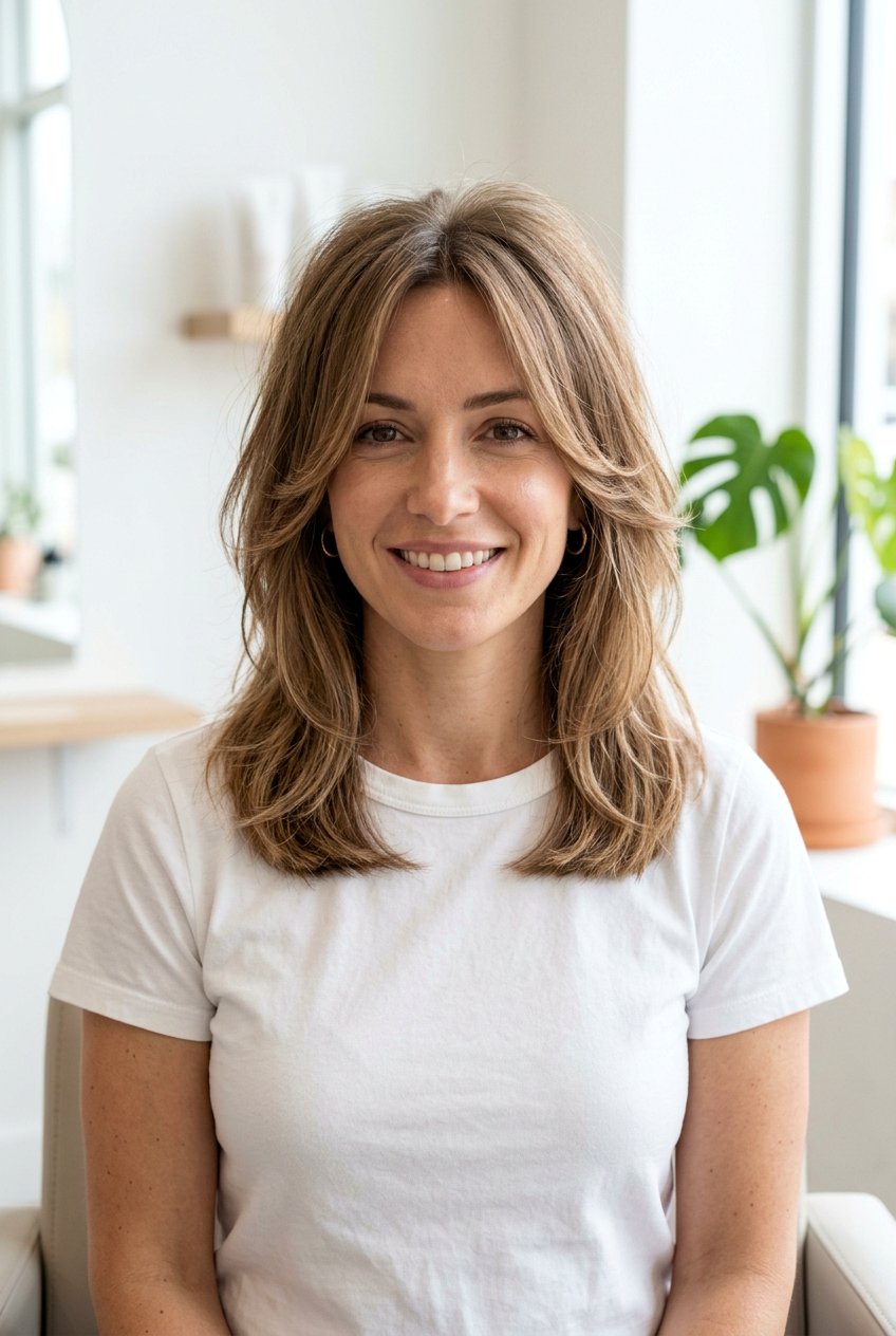 Fine Hair Butterfly Cut - 20 medium butterfly haircut with curtain bangs - 20 medium butterfly haircut with curtain bangs