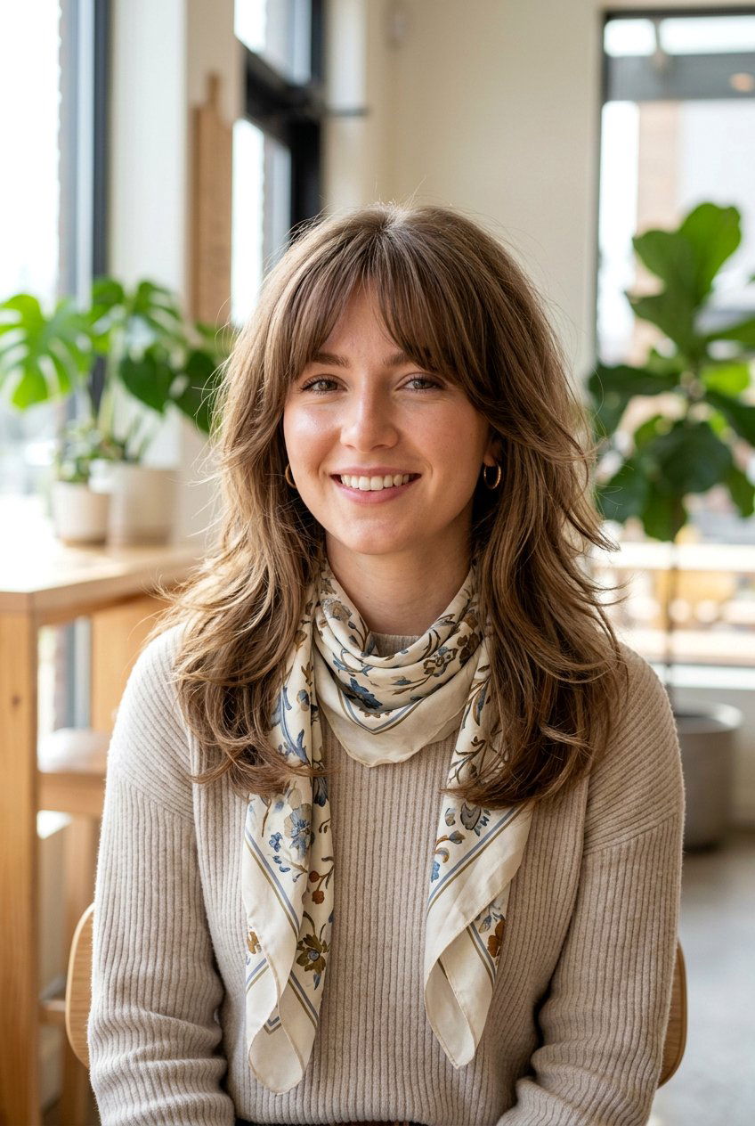 Fine Hair Layered Haircut With Curtain Bangs - 20 modern layered haircut with curtain bangs - 20 modern layered haircut with curtain bangs