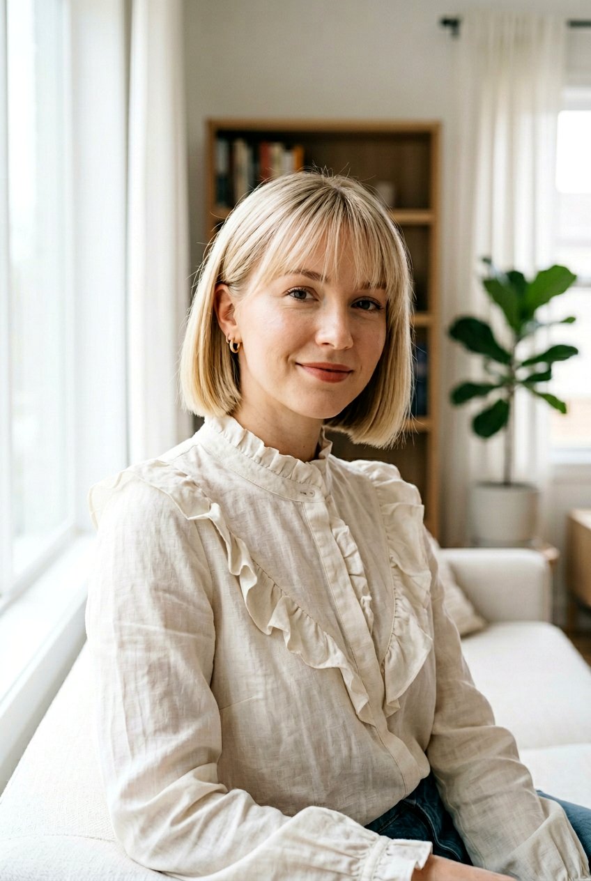 Fine Hair Medium Bob With Wispy Fringe - 20 low maintenance medium haircut with bangs - 20 low maintenance medium haircut with bangs