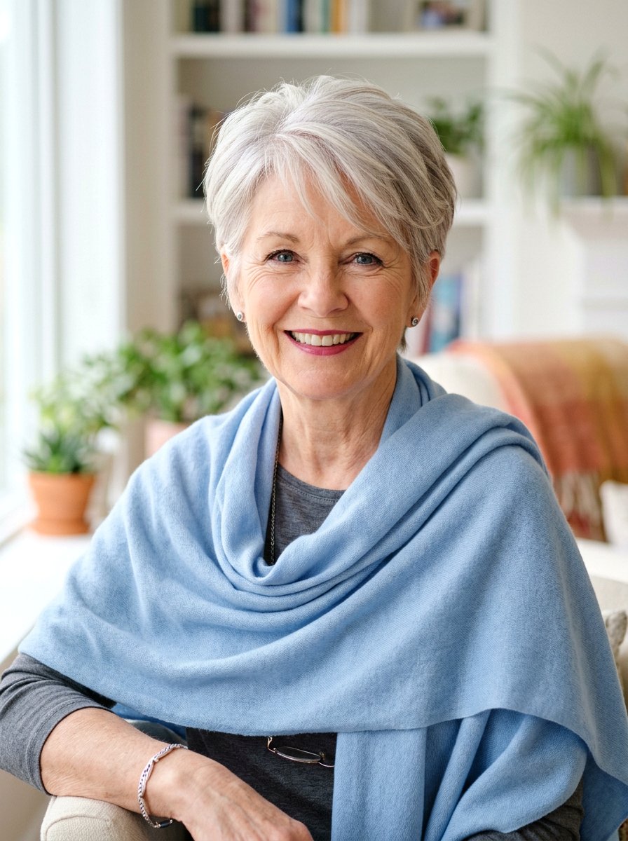 Fine Hair Pixie - 20 short textured pixie for women over 60 - 20 short textured pixie for women over 60