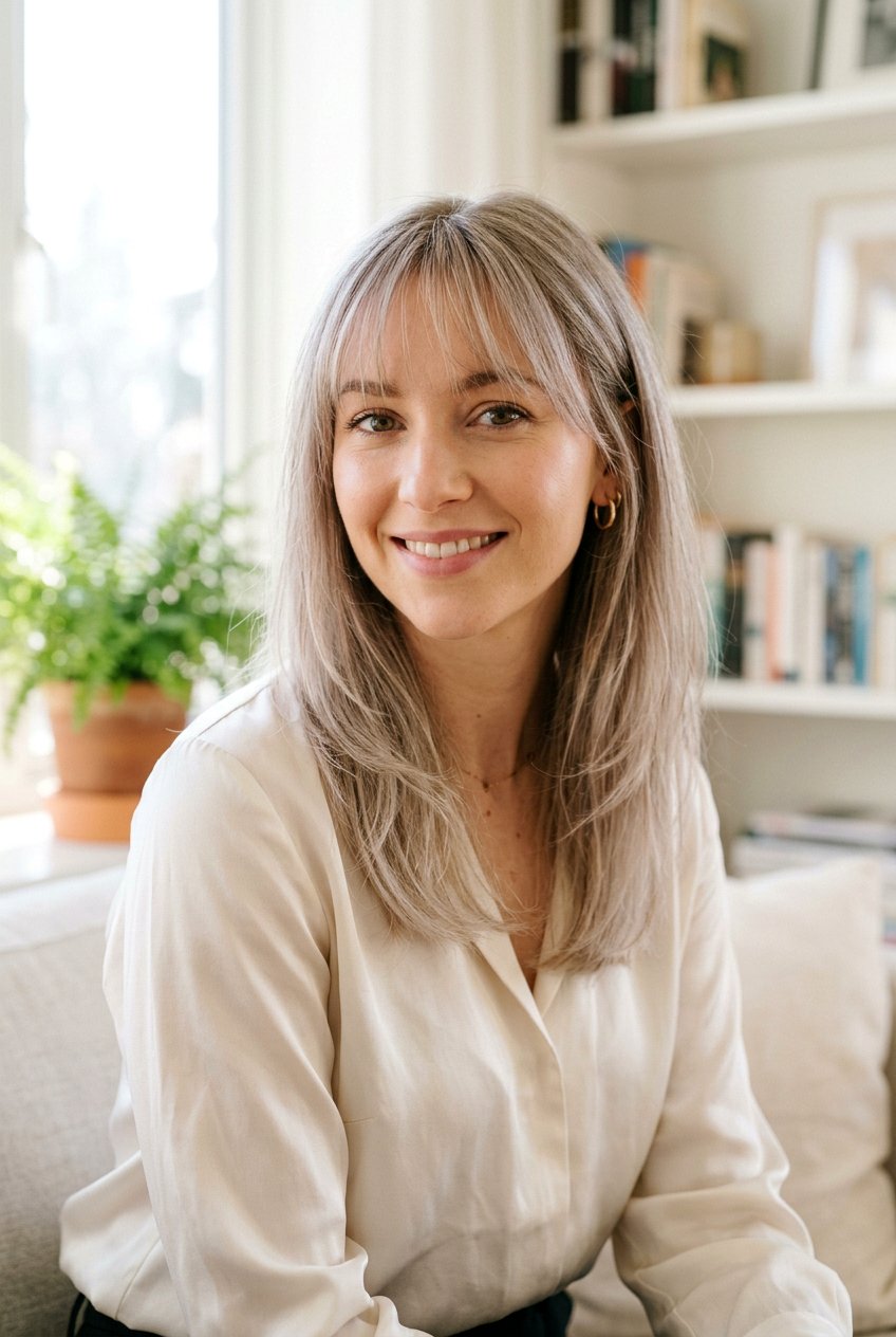 Fine Hair Shoulder Length With Wispy Bangs - 20 mom shoulder length haircut with bangs - 20 mom shoulder length haircut with bangs