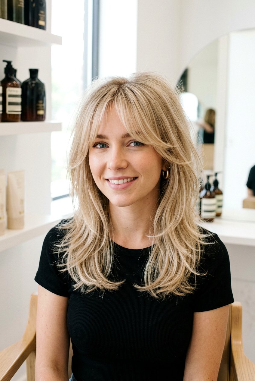 Fine hair with layers and curtain bangs - 20 curtain bangs with layers - 20 curtain bangs with layers