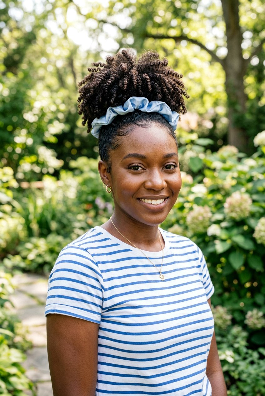 Finger Coil Puff on TWA - 20 finger coil twa hairstyle - 20 finger coil twa hairstyle