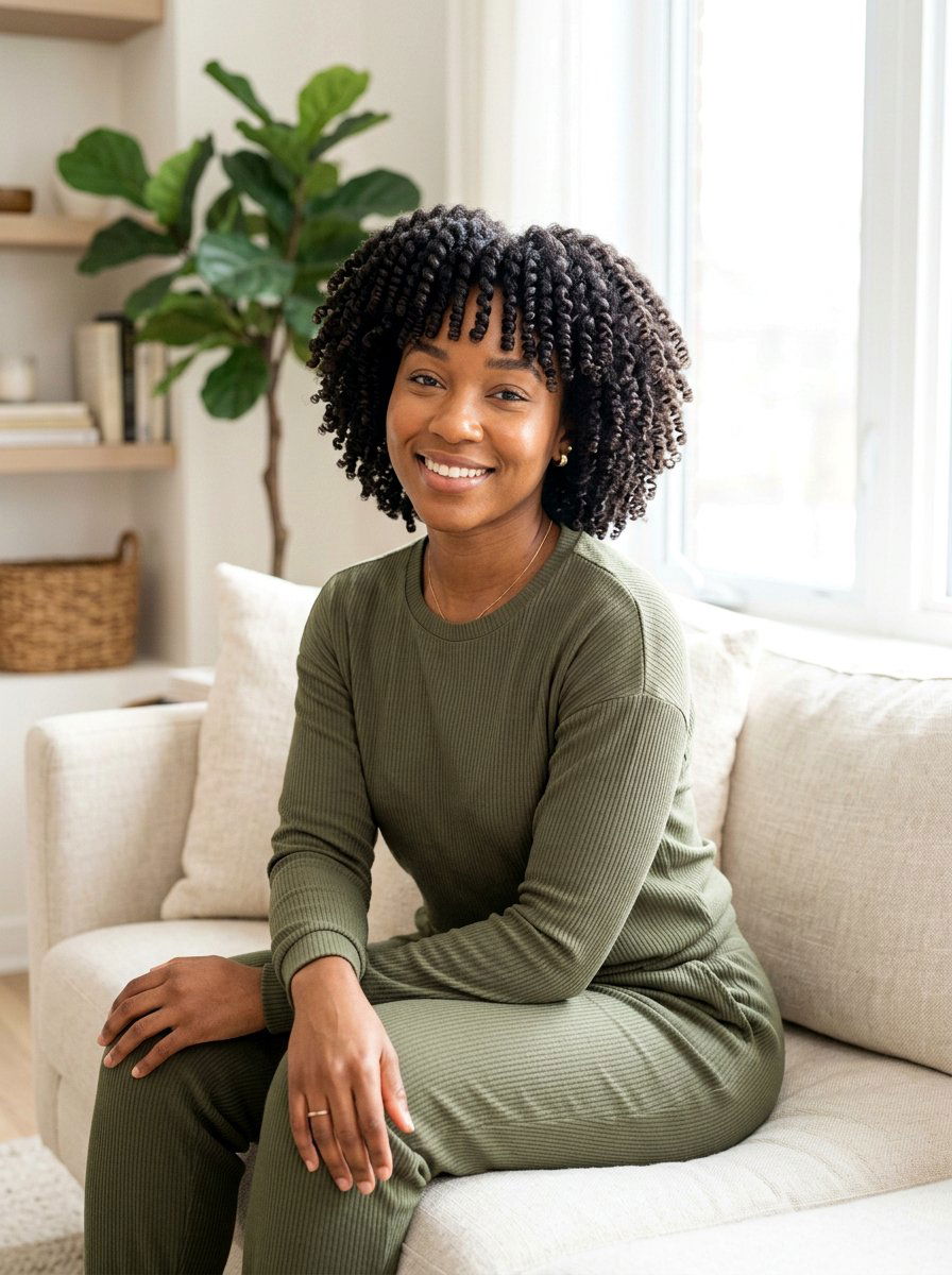 Finger Coils - 20 satin bonnet hairstyles for curls - 20 satin bonnet hairstyles for curls